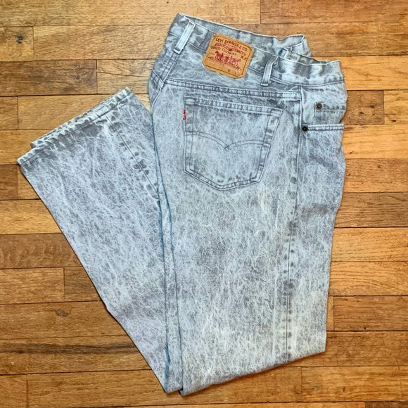 Levi's Denim - Vintage Levi's 501 acidwash/stone gray jeans 32X34